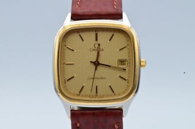 OMEGA SEAMASTER VINTAGE QUARZ HERREN UHR 30MM STAHL VERGOLDET ARMBANDUHR 2 Uhrenatelier Halle