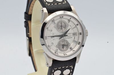 SEIKO PREMIER QUARZ CHRONO HERREN UHR 39MM TOP SCH N 7T62 ALARM