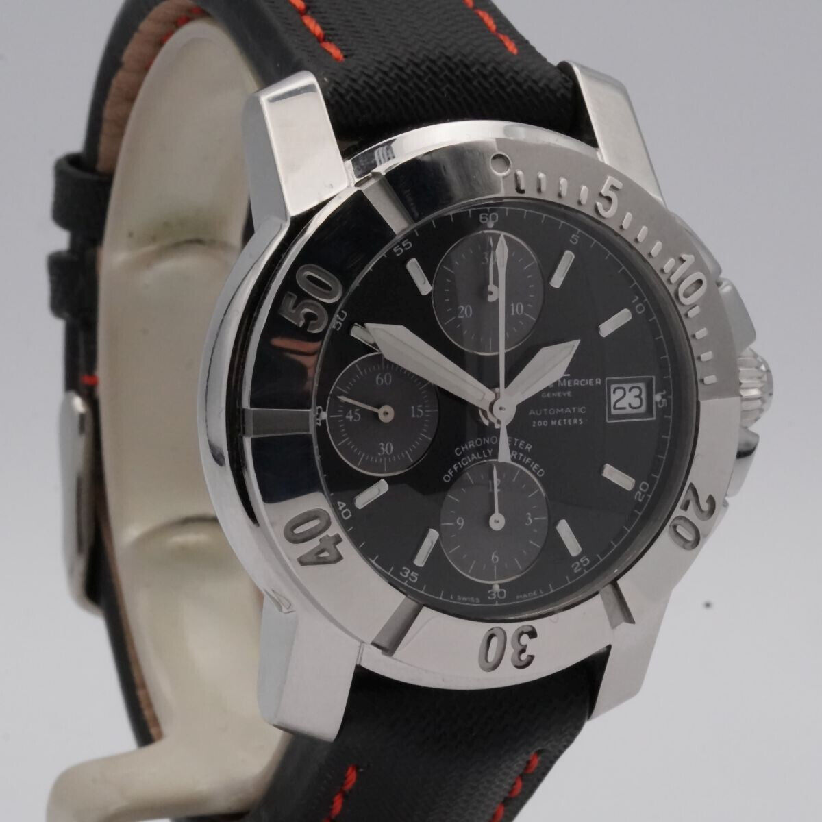 BAUME & MERCIER CAPELAND AUTOMATIK CHRONO HERREN UHR 39MM STAHL 