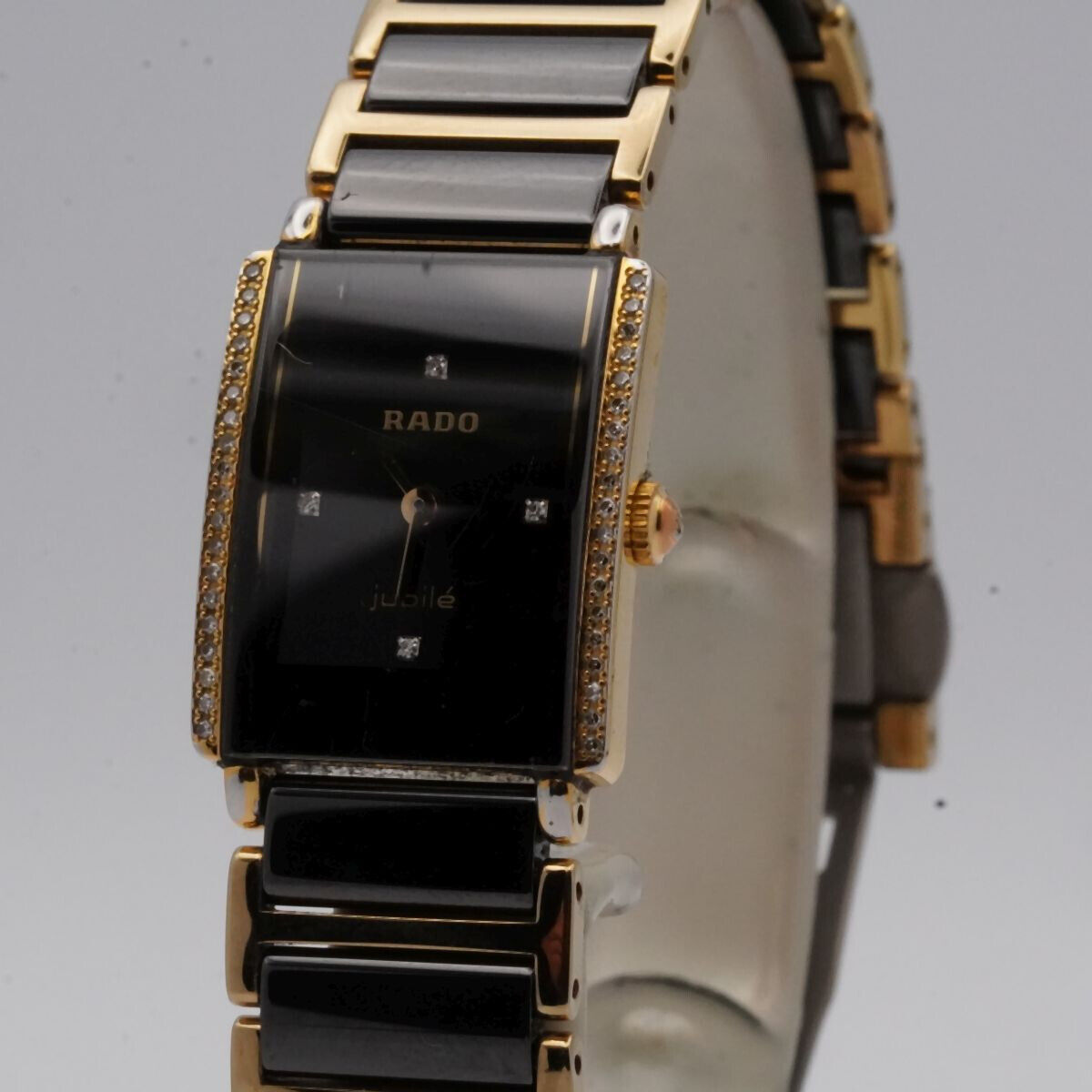 RADO DIASTAR DAMEN UHR 17x 24MM 153.0383.3 KERAMIK GOLD QUARTZ MIT KERAMIK BAND Uhrenatelier Halle