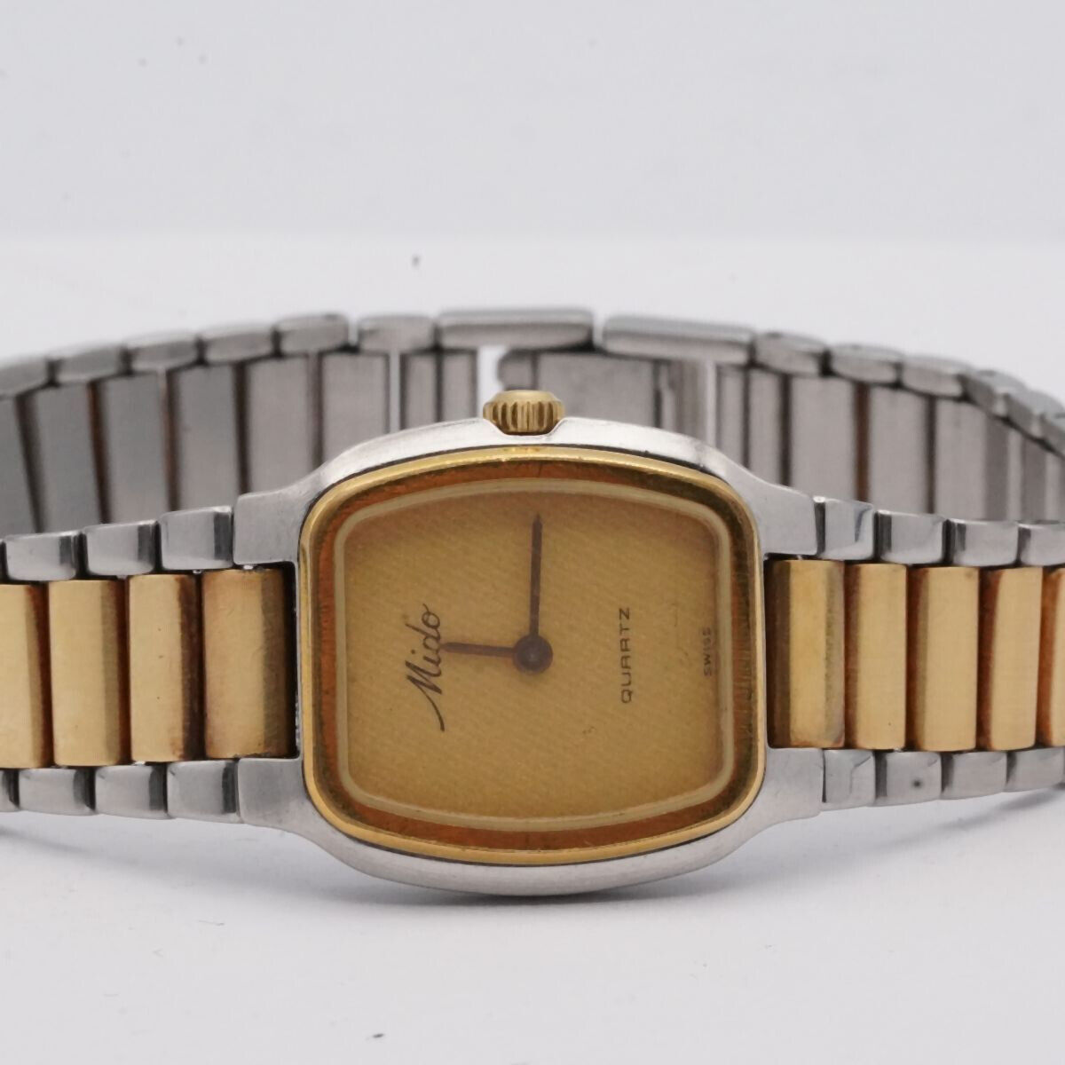 MIDO VINTAGE QUARZ DAMEN UHR 24MM STAHL VINTAGE STAHL GOLD RAR SCHON Uhrenatelier Halle