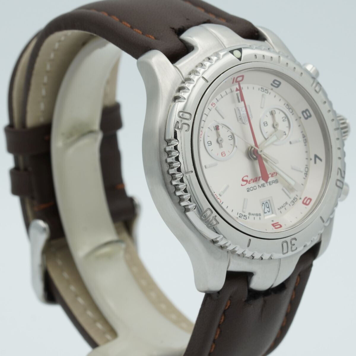 TAG HEUER PROFESSIONAL LINK HERREN UHR QUARZ CHRONO 42MM WEISS CT1114 SEARACER Uhrenatelier Halle
