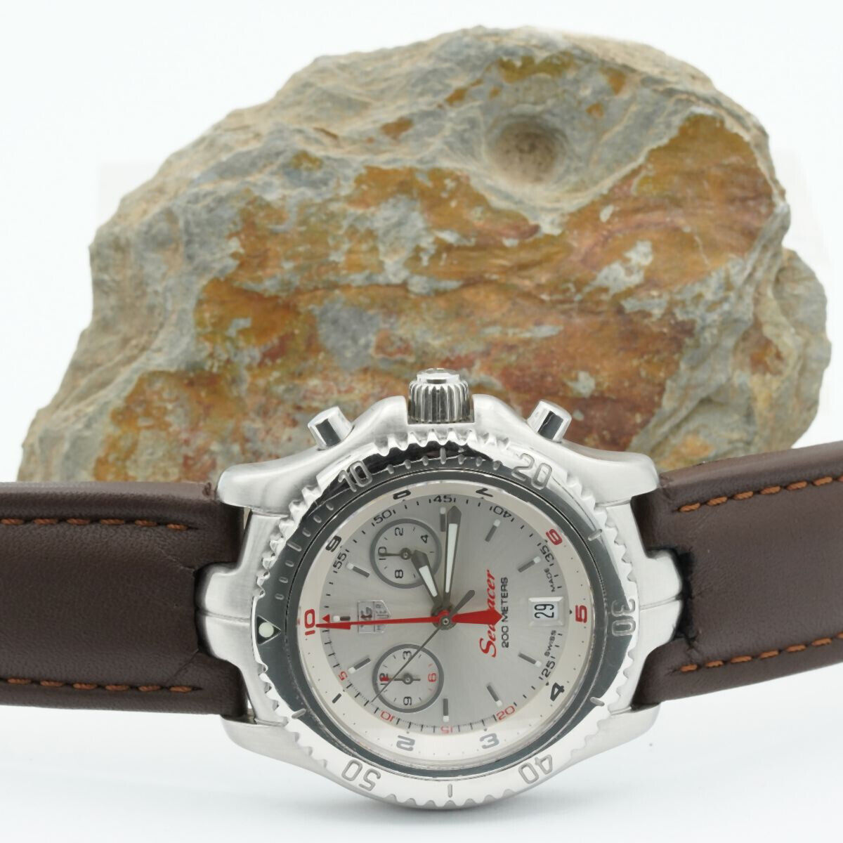 TAG HEUER PROFESSIONAL LINK HERREN UHR QUARZ CHRONO 42MM WEISS CT1114 SEARACER Uhrenatelier Halle