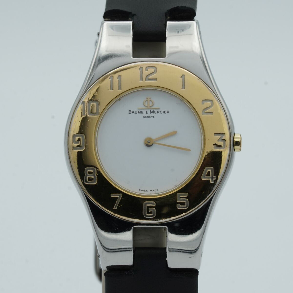 BAUME MERCIER LINEA DAMEN UHR MIT LEDER ARMBAND 32MM STAHL 5161 ARMBANDUHR 2 Uhrenatelier Halle