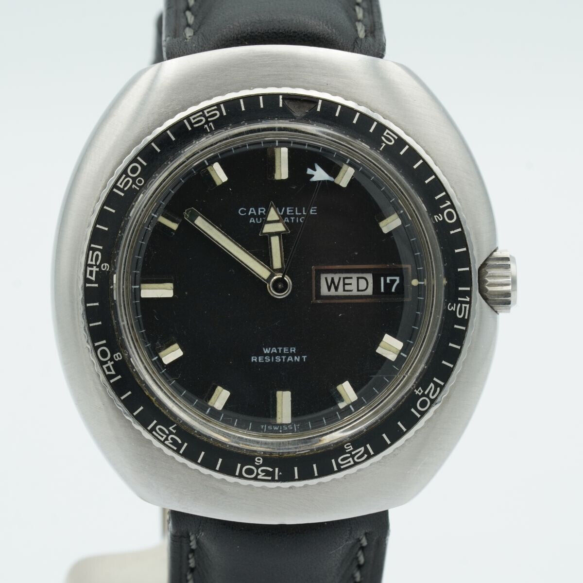 CARAVELLE VINTAGE DIVER HERREN UHR 40MM WATER RESTITANT AUTOMATIK RAR Uhrenatelier Halle