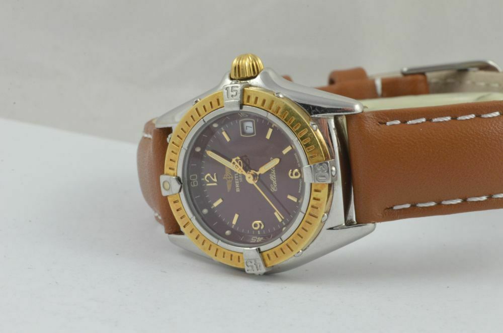 Breitling Callistino Quartz Damen Uhr 28mm Stahl Gold B Rot Gold Lunette Uhrenatellier Halle